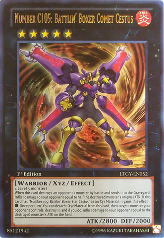 Number C105: Battlin' Boxer Comet Cestus [LTGY-EN052] Ultra Rare 