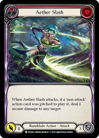 Aether Slash (Red) [DYN182] (Dynasty) Rainbow Foil 
