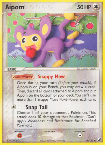 Aipom (34/115) [EX: Unseen Forces] 