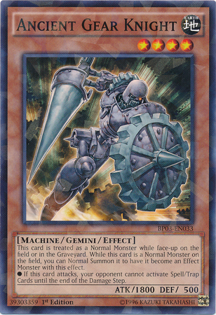 Ancient Gear Knight [BP03-EN033] Shatterfoil Rare 