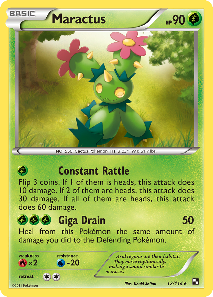 Maractus (12/114) [Black &amp; White: Base Set] 