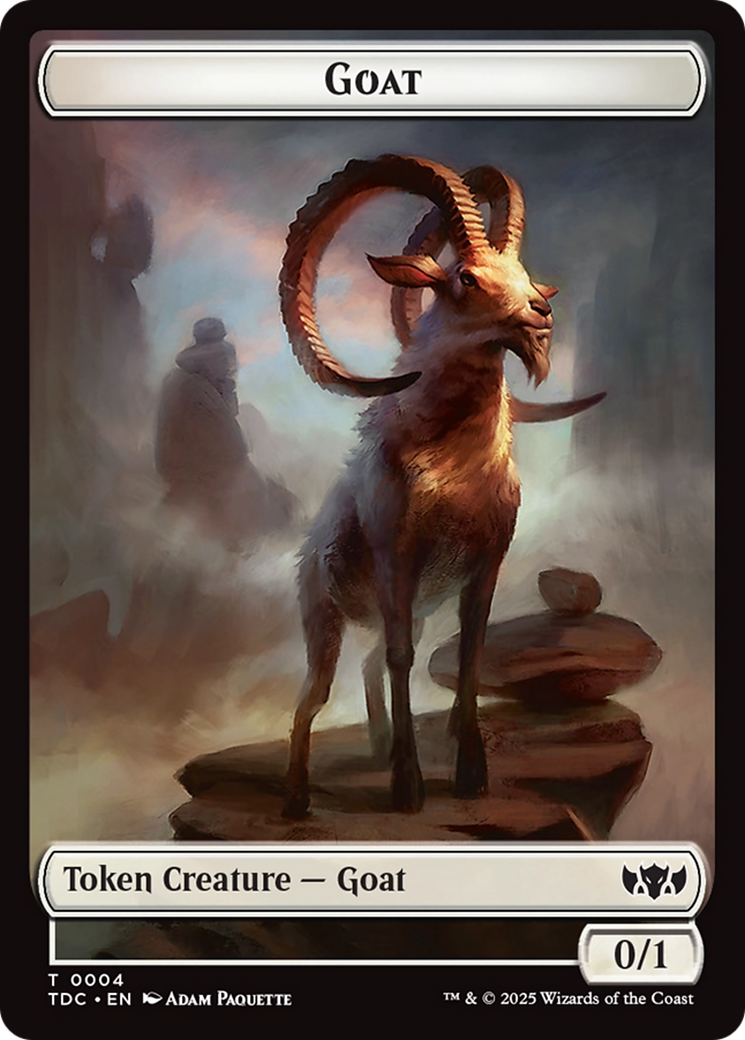 Plant // Goat Double-Sided Token [Tarkir: Dragonstorm Commander Tokens] 