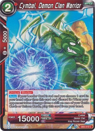 Cymbal, Demon Clan Warrior (DB3-019) [Giant Force] 