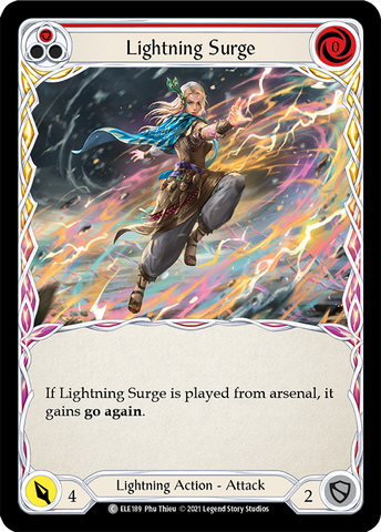 Lightning Surge (Red) [ELE189] (Tales of Aria) 1st Edition Rainbow Foil 