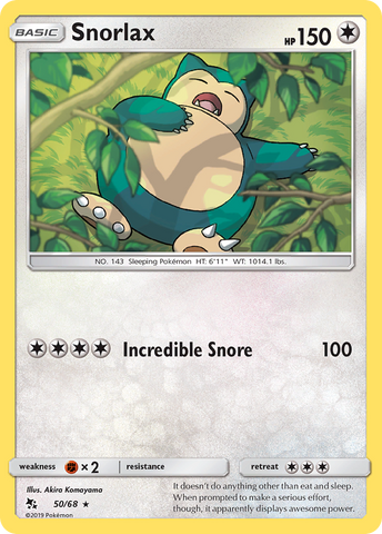Snorlax (50/68) [Sun &amp; Moon: Hidden Fates] 