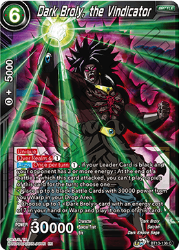Dark Broly, the Vindicator (Common) (BT13-136) [Supreme Rivalry] 