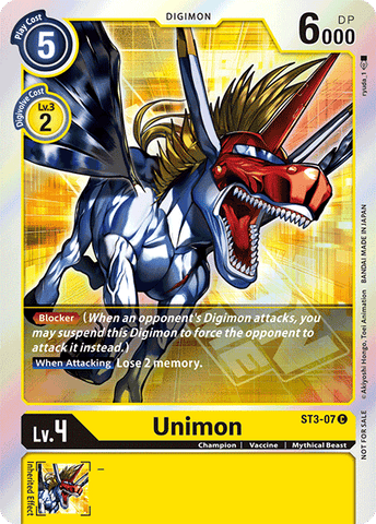 Unimon [ST3-07] (Event Pack) [Starter Deck: Heaven's Yellow Promos] 