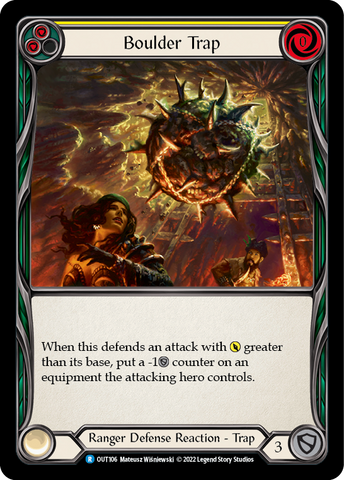 Boulder Trap (Yellow) [OUT106] (Outsiders) Rainbow Foil 