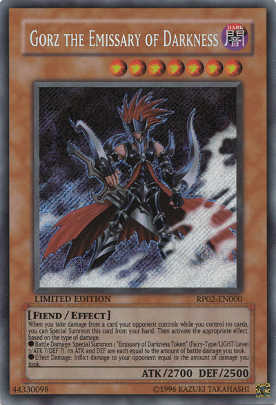 Gorz the Emissary of Darkness [RP02-EN000] Secret Rare 