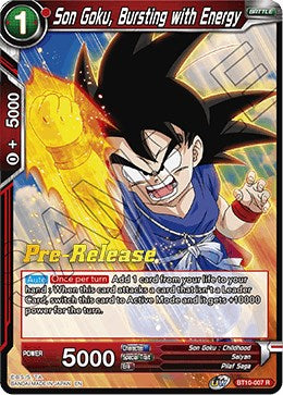 Son Goku, Bursting with Energy (BT10-007) [Rise of the Unison Warrior Prerelease Promos] 