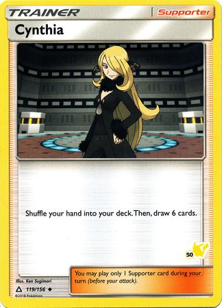 Cynthia (119/156) (Pikachu Stamp #50) [Battle Academy 2020] 