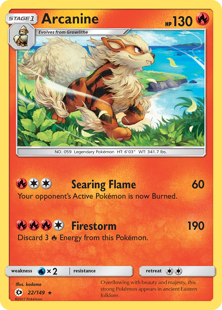 Arcanine (22/149) [Sun &amp; Moon: Base Set] 