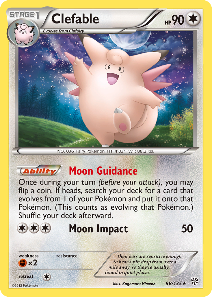 Clefable (98/135) [Black &amp; White: Plasma Storm] 