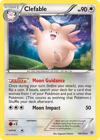 Clefable (98/135) [Black &amp; White: Plasma Storm] 