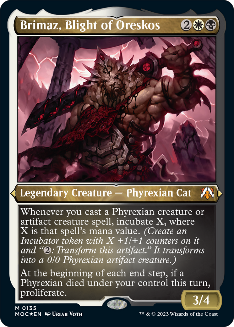 Brimaz, Blight of Oreskos (Display Commander) [March of the Machine Commander] 