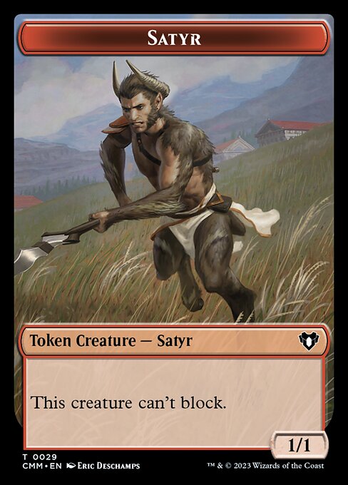 Eldrazi Scion // Satyr Double-Sided Token [Commander Masters Tokens] 