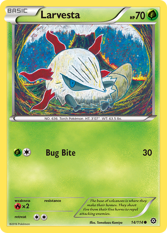 Larvesta (14/114) [XY: Steam Siege] 