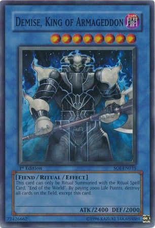 Demise, King of Armageddon [SOI-EN035] Super Rare 