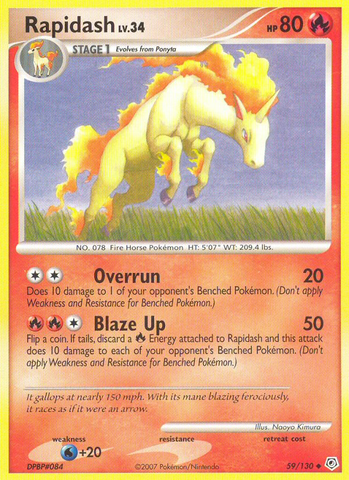 Rapidash (59/130) [Diamond &amp; Pearl: Base Set] 