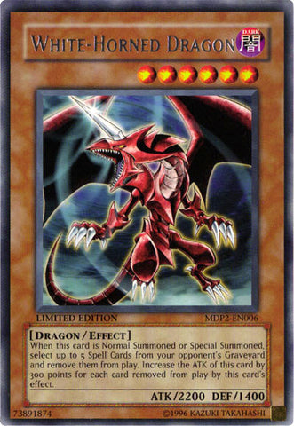 White-Horned Dragon [MDP2-EN006] Rare 