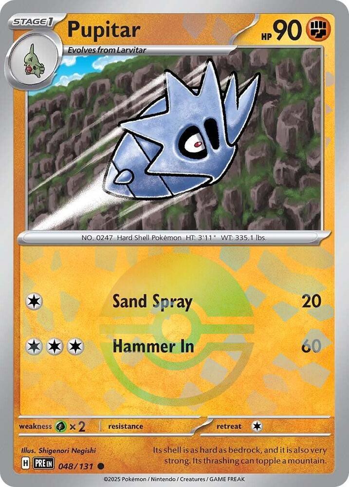 Pupitar (048/131) (Poke Ball Pattern) [Scarlet &amp; Violet: Prismatic Evolutions] 