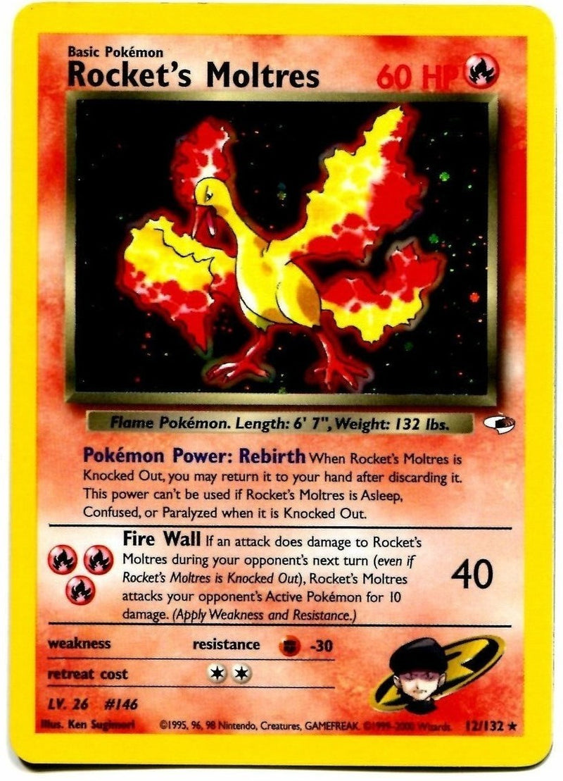 Rocket's Moltres (12/132) [Gym Heroes Unlimited] 