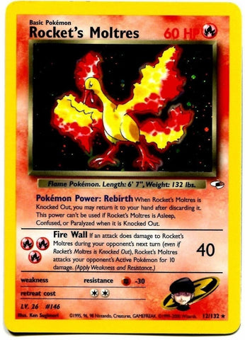 Rocket's Moltres (12/132) [Gym Heroes Unlimited] 