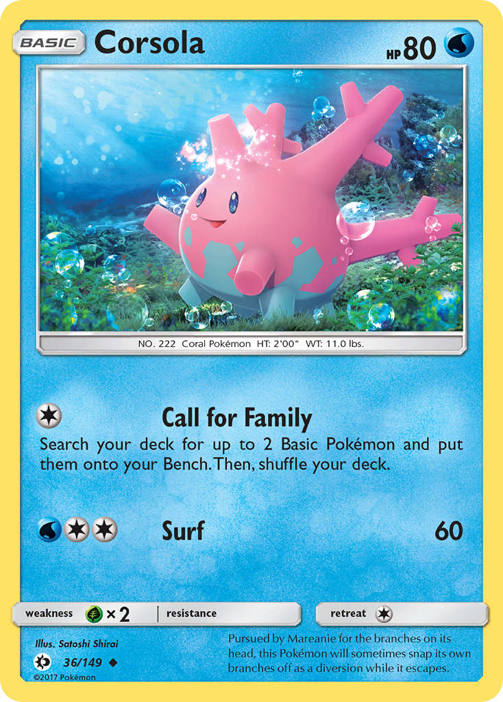 Corsola (36/149) [Sun &amp; Moon: Base Set] 