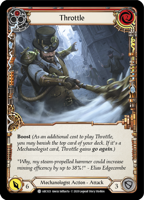 Throttle (Red) [U-ARC023] (Arcane Rising Unlimited) Unlimited Rainbow Foil 