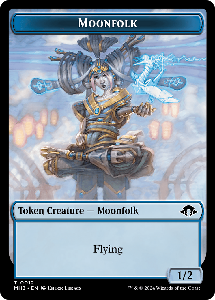 Eldrazi Spawn // Moonfolk Double-Sided Token [Modern Horizons 3 Tokens] 