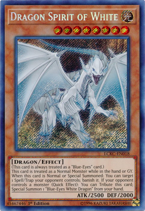 Dragon Spirit of White [LCKC-EN018] Secret Rare 