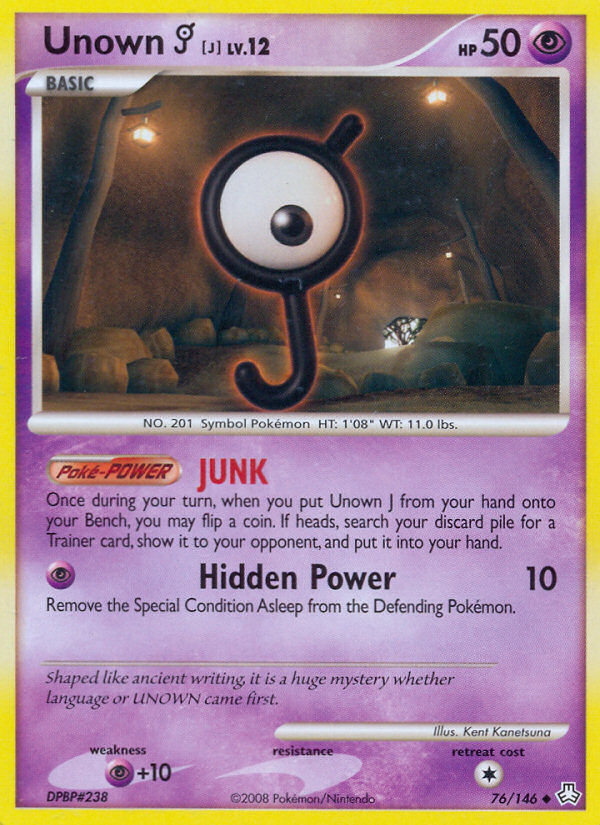 Unown J (76/146) [Diamond &amp; Pearl: Legends Awakened] 