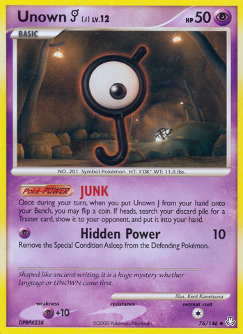 Unown J (76/146) [Diamond &amp; Pearl: Legends Awakened] 