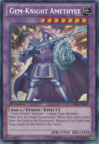 Gem-Knight Amethyst [HA06-EN047] Secret Rare 