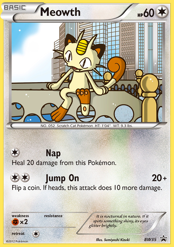 Meowth (BW35) [Black &amp; White: Black Star Promos] 