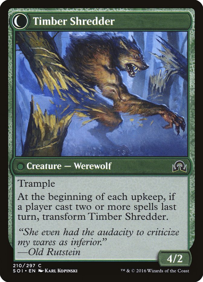 Hinterland Logger // Timber Shredder [Shadows over Innistrad] 