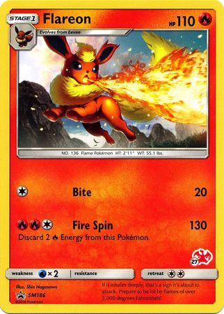 Flareon (SM186) (Charizard Stamp #27) [Battle Academy 2020] 