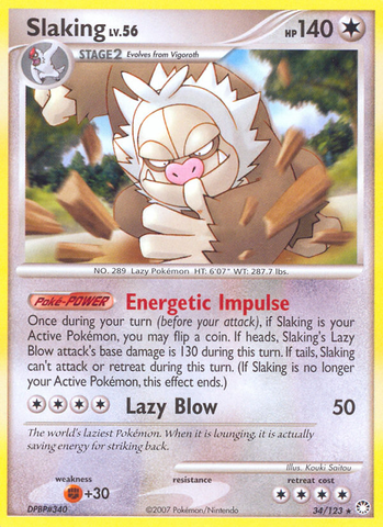 Slaking (34/123) [Diamond &amp; Pearl: Mysterious Treasures] 