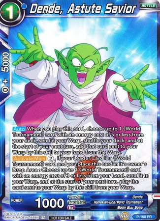 Dende, Astute Savior (Power Booster) (P-150) [Promotion Cards] 