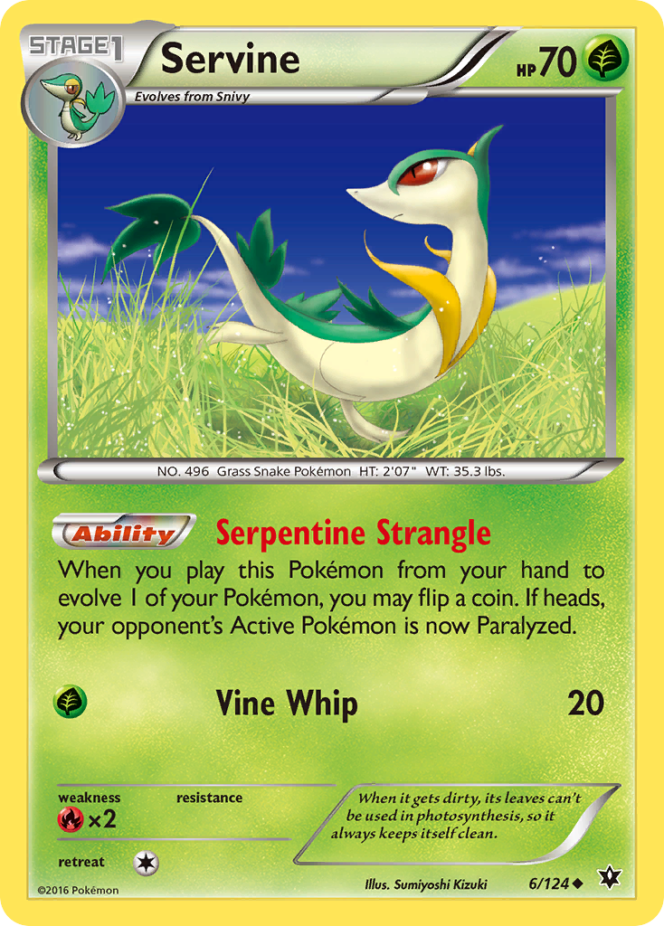 Servine (6/124) [XY: Fates Collide] 