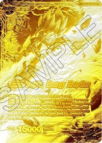 Son Goku &amp; Vegeta // SSB Vegito, Energy Eruption (Championship Final 2019) (Gold Metal Foil) (BT7-025_PR) [Tournament Promotion Cards] 