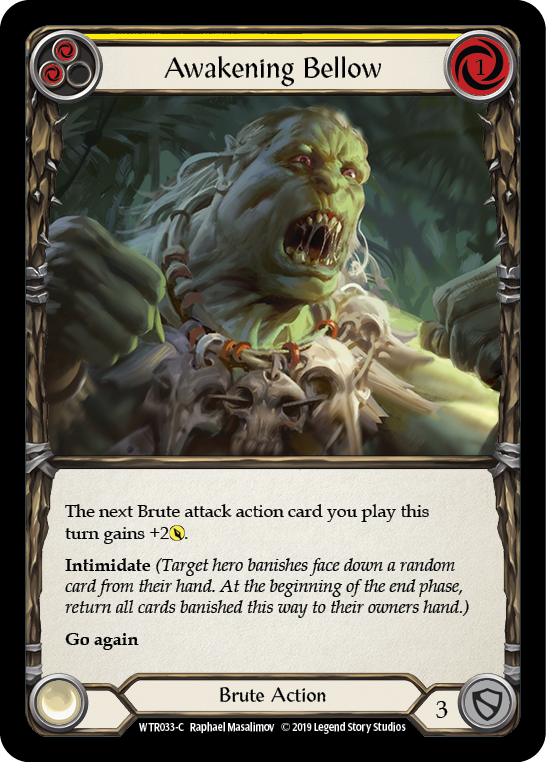 Awakening Bellow (Yellow) [WTR033-C] (Welcome to Rathe) Alpha Print Rainbow Foil 