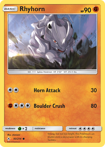 Rhyhorn (93/214) [Sun &amp; Moon: Unbroken Bonds] 
