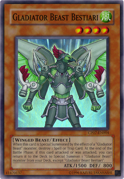 Gladiator Beast Bestiari [CP07-EN004] Super Rare 