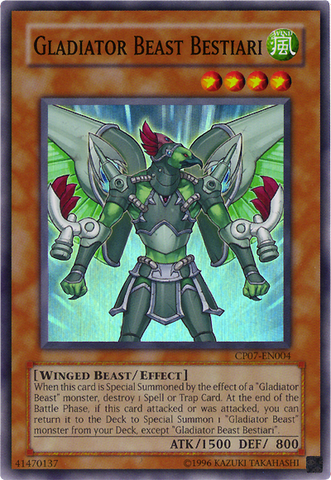 Gladiator Beast Bestiari [CP07-EN004] Super Rare 