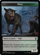 Human Soldier // Wolf (035) Double-Sided Token [Bloomburrow Commander Tokens] 