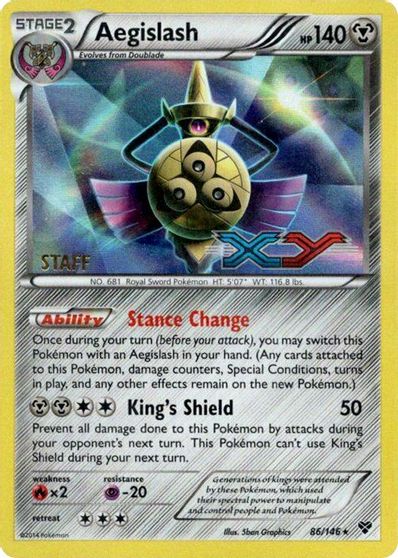 Aegislash (86/146) (Staff Prerelease Promo) [XY: Black Star Promos] 