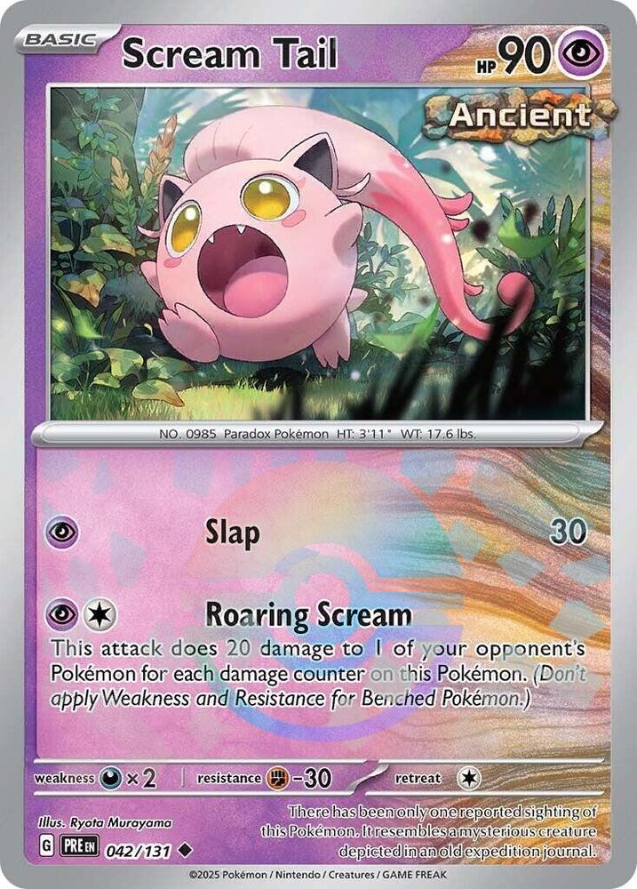 Scream Tail (042/131) (Poke Ball Pattern) [Scarlet &amp; Violet: Prismatic Evolutions] 