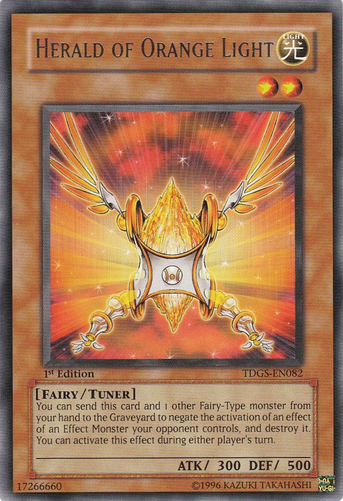 Herald of Orange Light [TDGS-EN082] Rare 