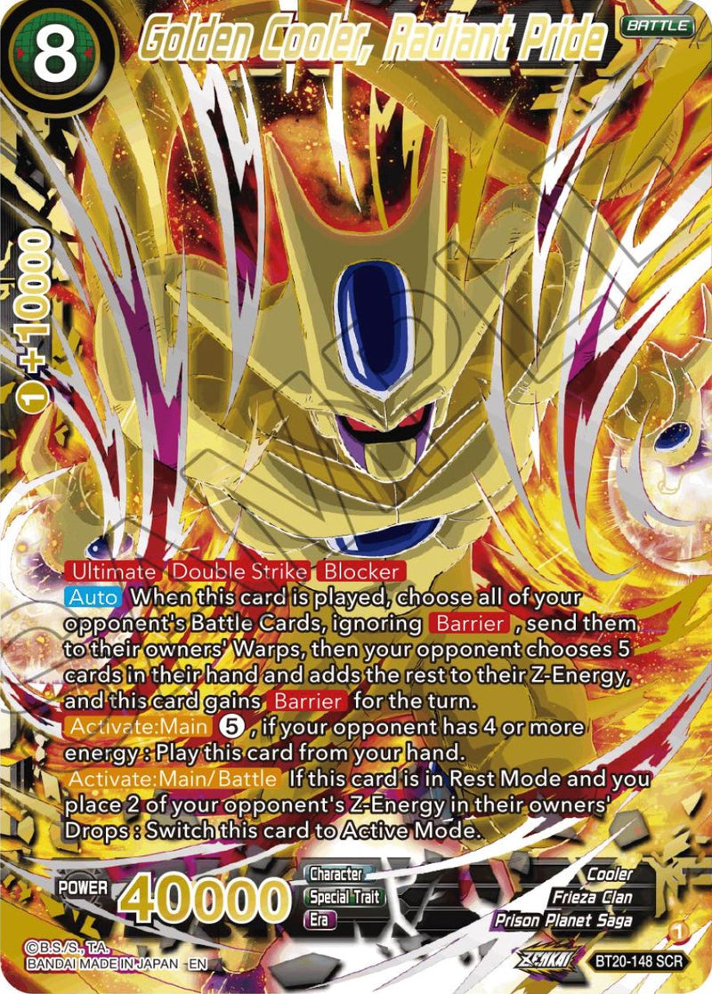 Golden Cooler, Radiant Pride (Alternate Art) (BT20-148) [Power Absorbed] 